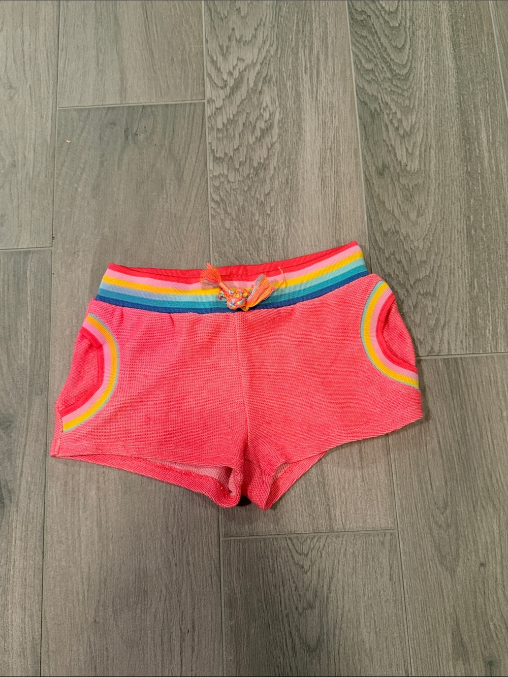 Billieblush Girls' Pink Rainbow Comfort Shorts Size 5
